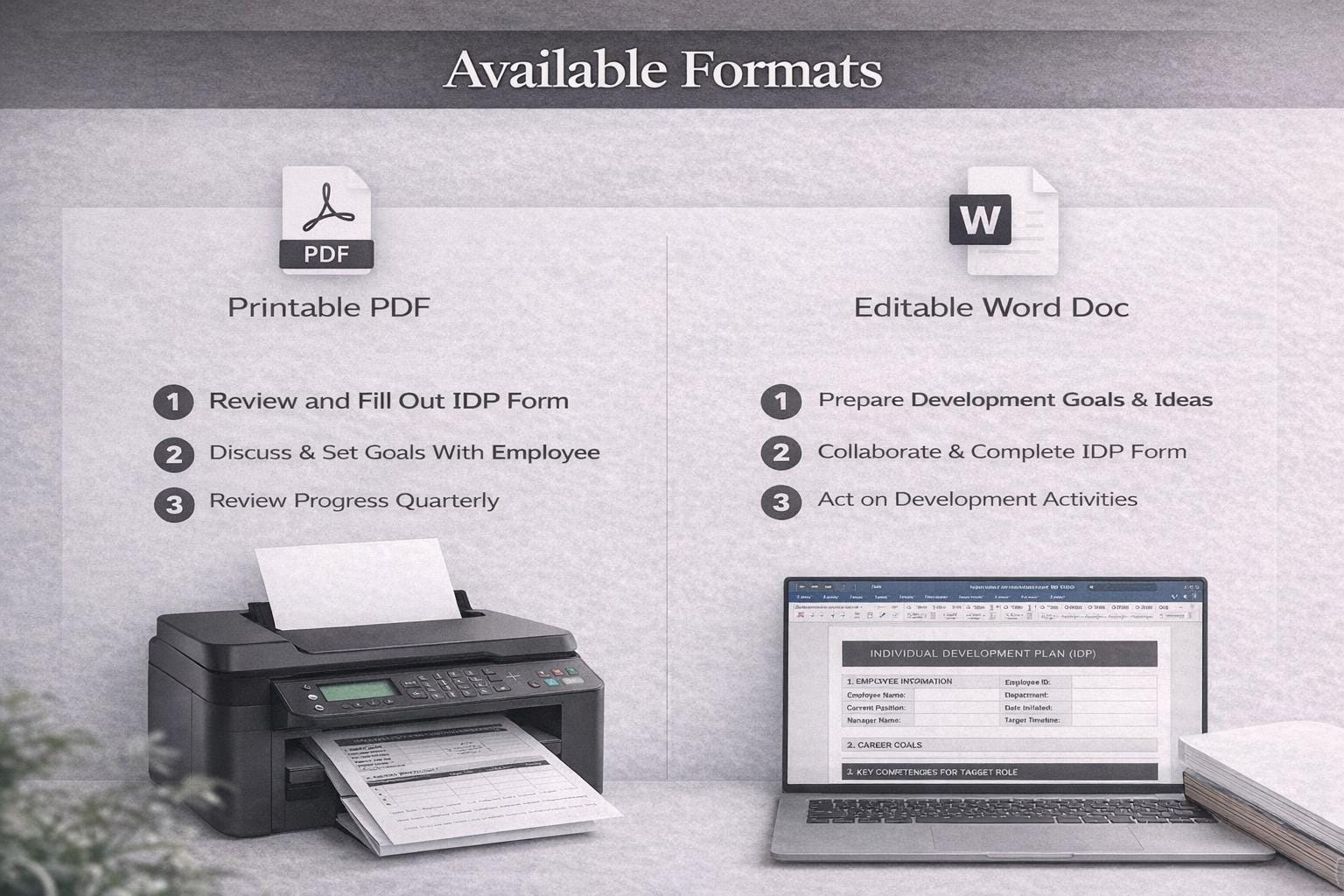 Individual Development Plan Template | IDP Form PDF & Word - Etsy UK