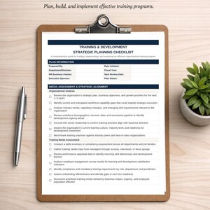 Lista de verificación para la planificación estratégica del desarrollo de la capacitación + Guía del gerente
