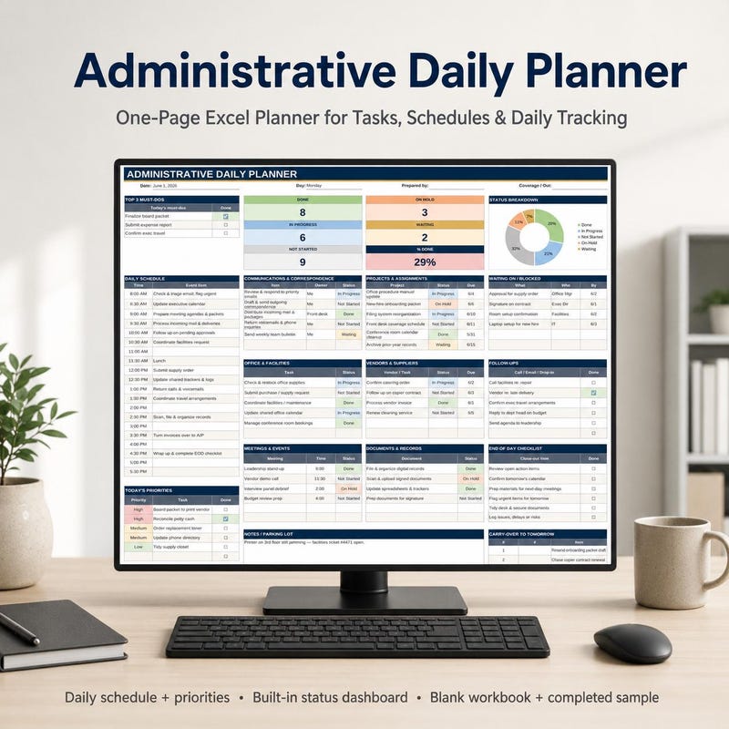 Administrative Tracker - Etsy
