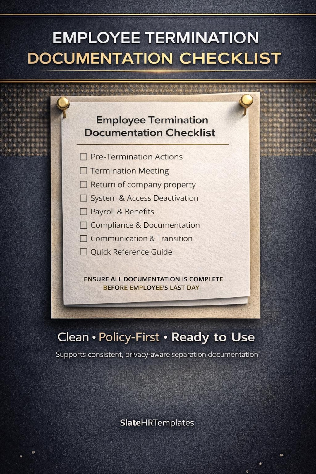 Employee Termination Documentation Checklist & Offboarding Guide - Etsy