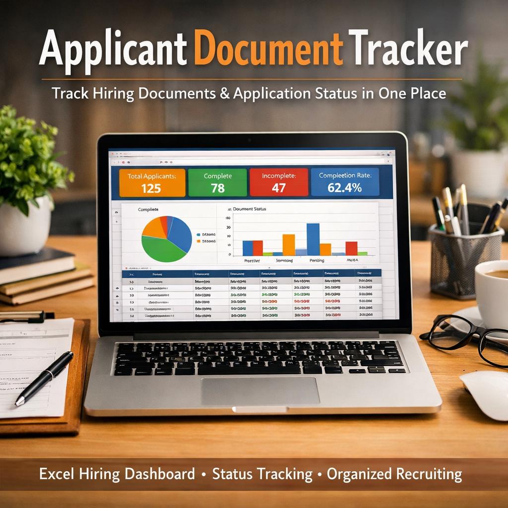 Applicant Document Tracker Excel | Hiring Dashboard & Recruitment ...