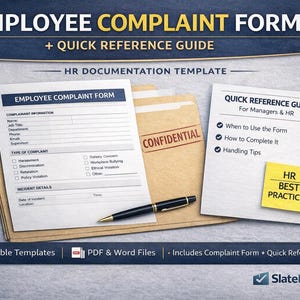 Employee Complaint Form + Quick Reference Guide | HR Documentation Template