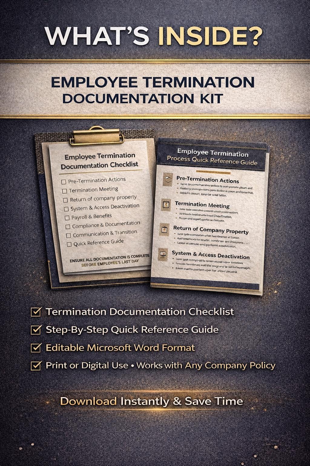 Employee Termination Documentation Checklist & Offboarding Guide - Etsy