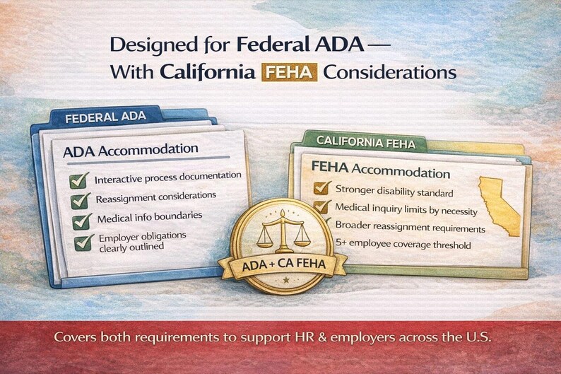 ADA / FEHA Accommodation Process Checklist - Etsy