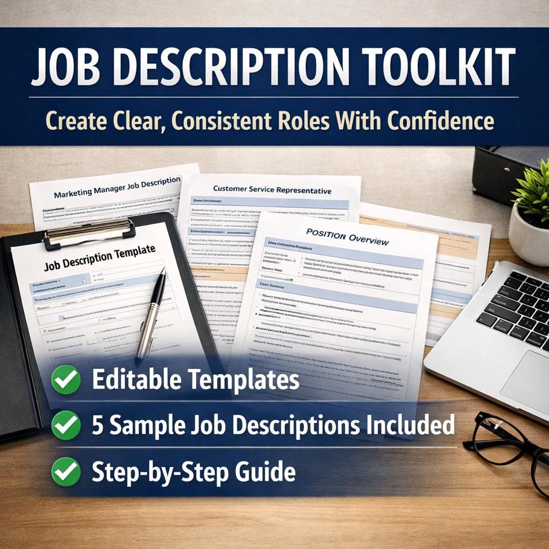 Job Description Toolkit | Editable HR Templates + 5 Samples - Etsy