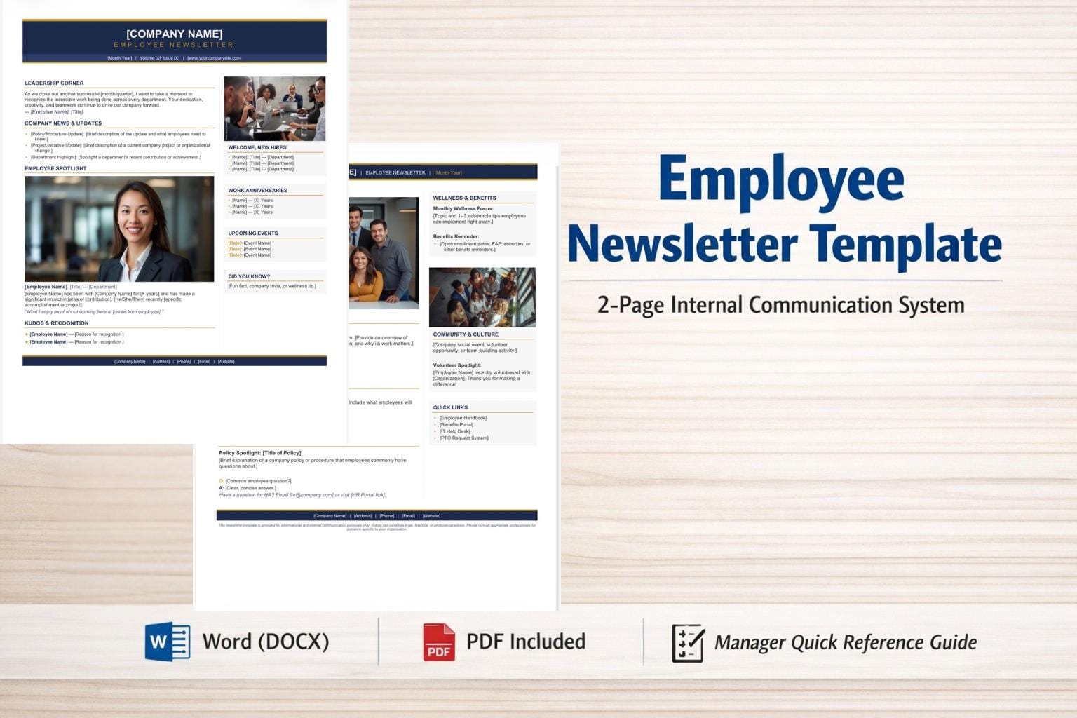 Employee Newsletter Template | Internal Communication | HR Newsletter ...