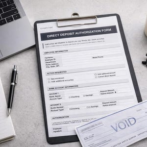 Autorisatieformulier voor directe storting |  Pdf en bewerkbaar Word | Formulier onboarding salarisadministratie voor werknemers