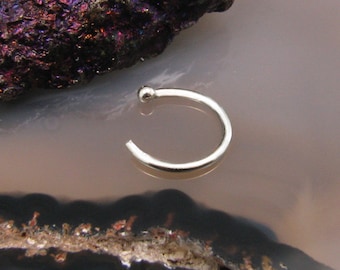 White Gold Nose Ring Etsy