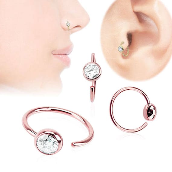 Morfetto 12pcs Nose Rings Hoop Nose Ring Surgical Steel 20G Nose Rings for  Women Men Silver Gold Nose Ring Hoop Pink Half Hoop Nose Rings Nose  Piercing Jewelry Gold 10MM : Amazon.co.uk: