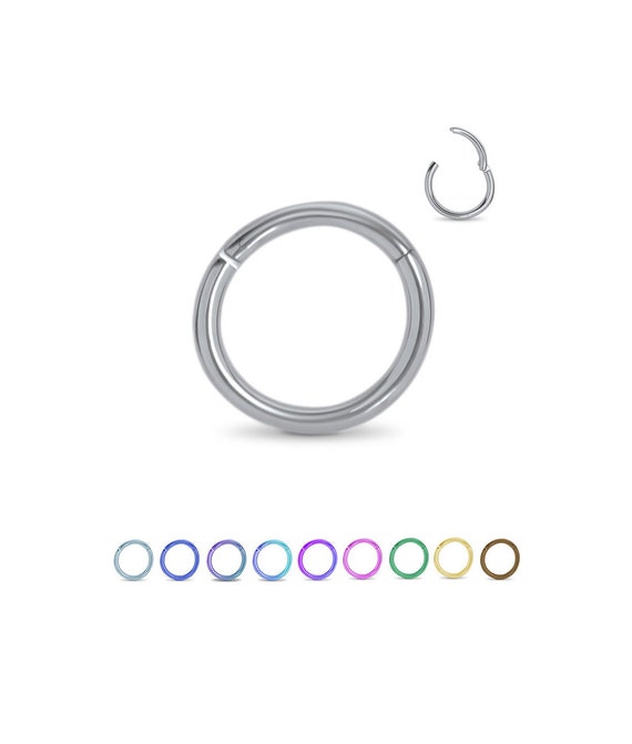 Titanium Steel Segment Ring Nose Hoop Earring Labret Septum Ring 14,16,18,20 G 