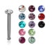 316L Surgical Steel Nose Bone Stud Ring Micro Small Tiny 1mm Stone Choose Your Color 20G. FREE Backing. 