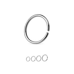 316L Surgical Steel Nose Ring Ear Cartilage Rook Tragus Daith Helix Choose Your Size 1/4" 9/32" 5/16" 3/8" 22G