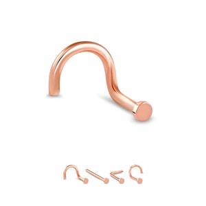 Rose Gold PVD Coated 316L Surgical Steel 1.5mm Disc - Choose Your Style & Gauge 18G 20G 22G FREE Backing
