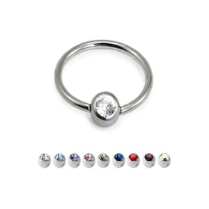 316L Chirurgisch Staal of Titanium Captive Bead Ring CBR Neusring Helix Tragus Oorkraakbeen Hoepel 1/4" 9/32" 5/16" 3/8" 22G 20G 18G 16G