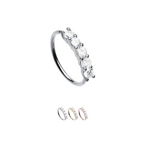 316L Surgical Steel, Gold, Rose Gold, Nose Ring Hoop Daith Helix Ear Cartilage Hoop 5/16" 3/8" 20G