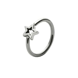 Acciaio chirurgico 316L, anello al naso con perline prigioniere in titanio CBR Helix, Trago, Daith, cartilagine dell&#39;orecchio. Cerchio a stella 22G 20G 18G 16G