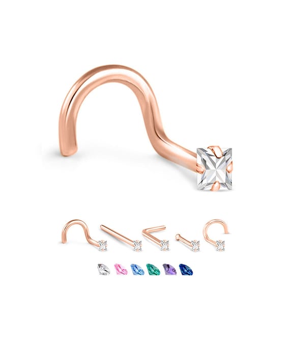 24k rose gold 2024 nose ring hoop