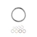 316L Surgical Steel Septum Clicker Cartilage Helix Daith Hoop Nose Ring Hinged 1/4 