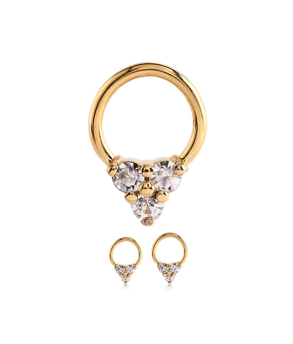 4 Paia Orecchini Piercing 16G - Per Helix, Naso, Labbra In Acciaio Inox 316L Con Zirconi - Foto 4