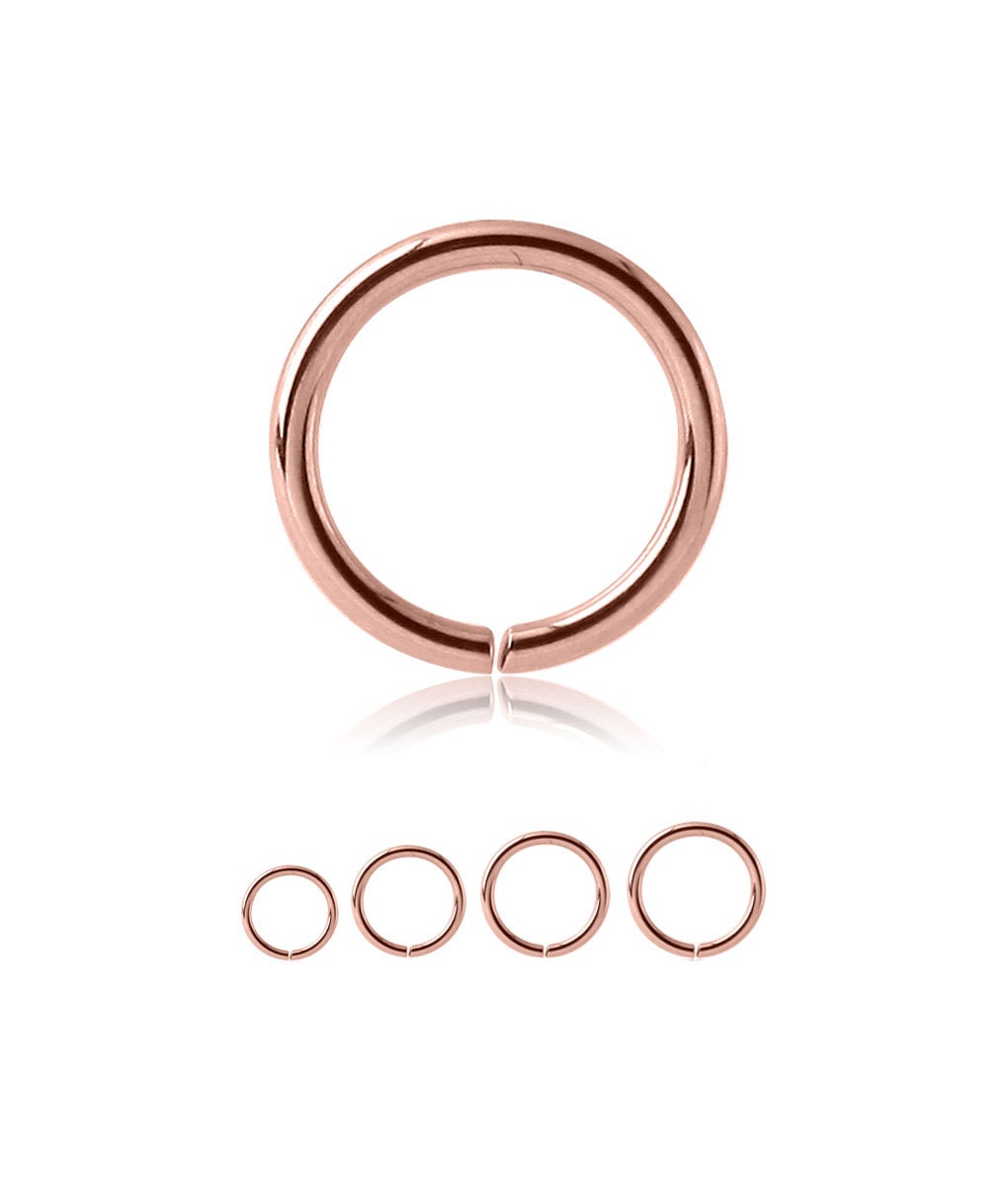 Gold Plated 316L Surgical Steel Open Nose Ring Hoop 9/32" 5/16" 16 Gauge 16G Gold Plated 316L Surgical Steel Open Nose Ring Hoop 9/32" 5/16" 16 Gauge 16G