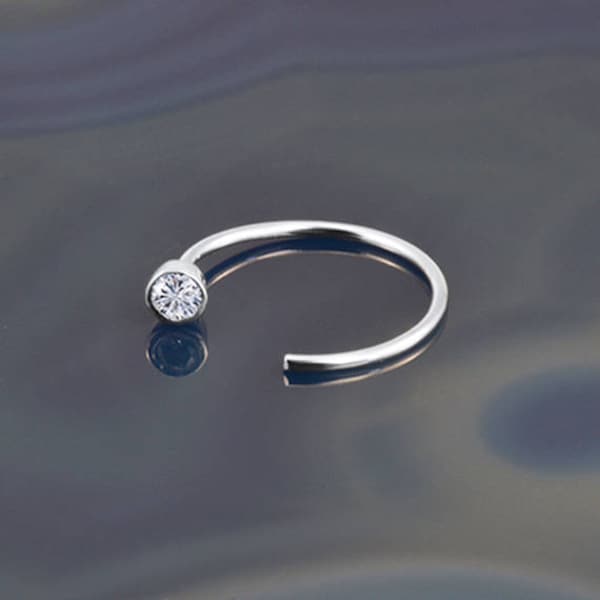 Gold Nose Ring Open Hoop Etsy