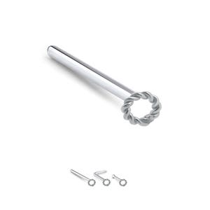 925 Sterling Silver Nose Stud Straight, LBend, Nose Bone Ring Braided Circle 22G. FREE Backing.