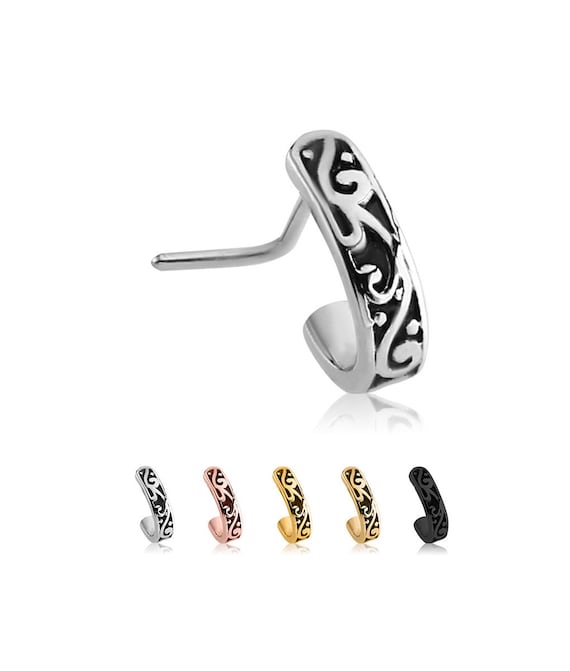 316L Surgical Steel Nose Hugger Nose Ring L Bend Nose Screw
