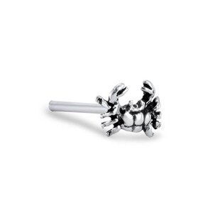 925 Sterling Silver Straight L Bend Ring Crab 22G. FREE Backing.