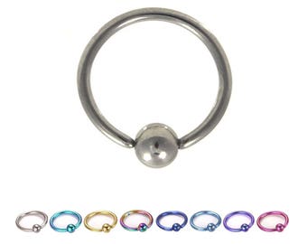 Vonchic Seamless Segment Ring – Anodized Titanium For Nose, Lip, Tragus, Ear (12mm/10mm/8mm)
