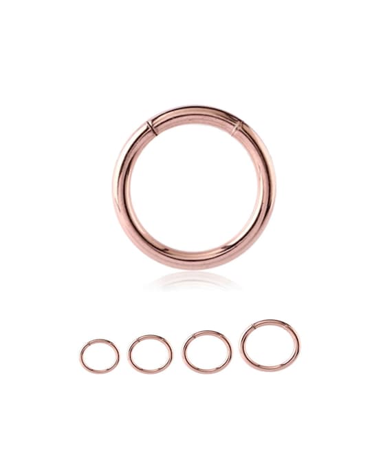 316L Surgical Steel Seamless Nose Ring Helix Daith Rook Tragus Ear Cartilage Continuous Hoop Choose Your Color 3//8 16G
