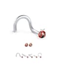 316L Surgical Steel or Gold Plated, Nose Ring, Stud, Screw, L Bend or Nose Bone, Ladybug. Choose Your Color & Style, 20G.