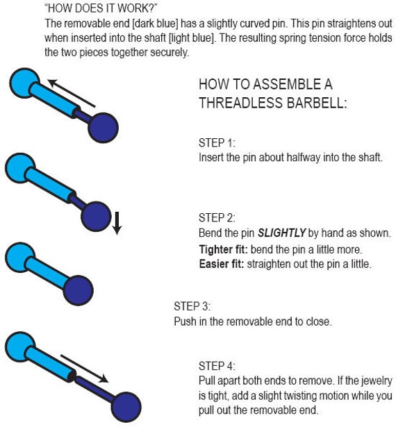How to put in push pin hotsell nose stud