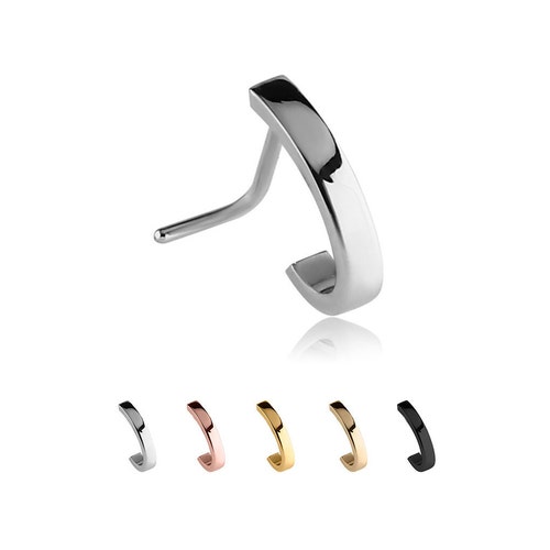 1pc. 22g 20g 18g Surgical Steel Nose Bone Nose Ring Stud with 1.5mm 2mm 2.5mm CZ