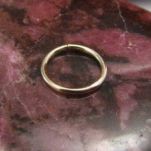 14K Solid Gelb Gold Nahtlose Kontinuierliche Nase Hoop Septum Nasenring Wählen Sie Ihre Größe 1/4 "9/32" 5/16 "3/8" Wählen Sie Ihr Gauge 22G 20G 18G