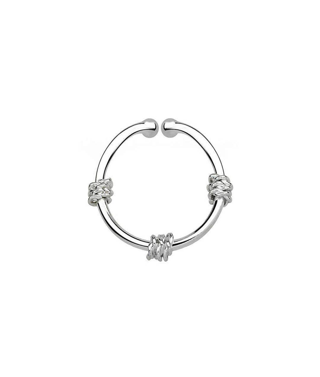 Anello Finto Per Setto Nasale In Argento / Gioielli - Foto 11