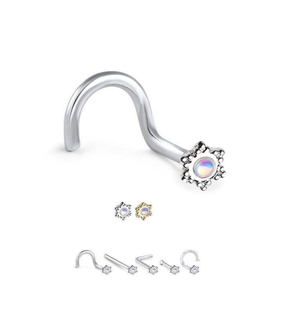 Borchie Per Naso A L 22G - Acciaio Inossidabile 316L | 0.6mm X 8mm | Per Piercing E Gioielli | Confezione Da 1 Pezzo - Foto 10