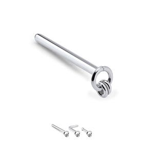 925 Sterling Silver Nose Stud Straight, LBend, Nose Bone Ring 3mm Circle 22G. FREE Backing.