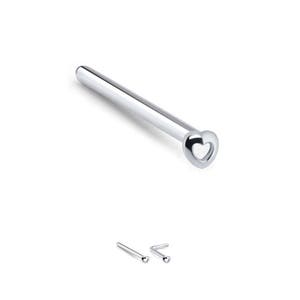 316L Surgical Steel Nose Ring, Stud, L Bend, Heart Design. Choose Your Color & Style, 20G. Backing Included.