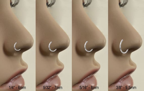 316L Surgical Steel Curved Barbell CBB Nose Ring Horseshoe Hoop