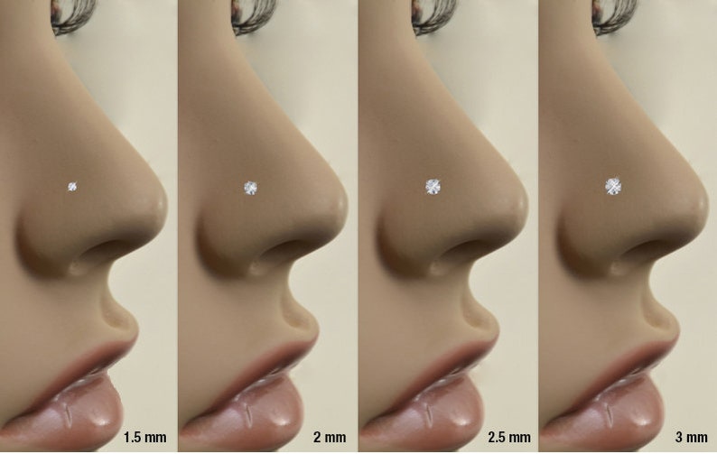 5mm 6mm 7mm 8mm 9mm 10mm Posts 20G 18G 16G Rose Gold Plated Labret Nose Ring Monroe Stud Threadless Push Pin 1.5mm CZ 316 Stainless Steel