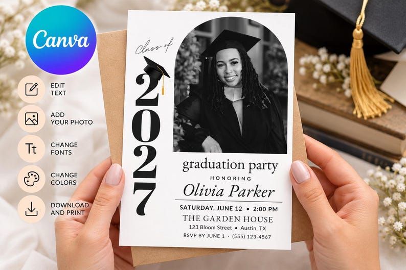 Graduation Party Invation Card Format Graduation Invitation Template, Graduation Invitation, Graduation Party ...