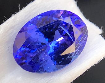 Natural 1.30 Ct Violet Blue Tanzanite Oval Cut Loose Gemstone With Natural Inclusions