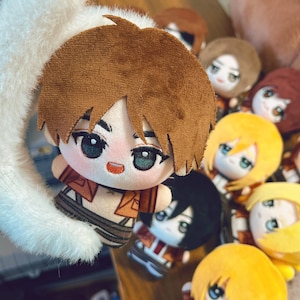 Attack on Titan 10cm plushies Levi Eren Mikasa Armin Hange Annie Ymir Historia Erwin Sasha, Anime fans gift, plush toys, handmade plushies bild 3