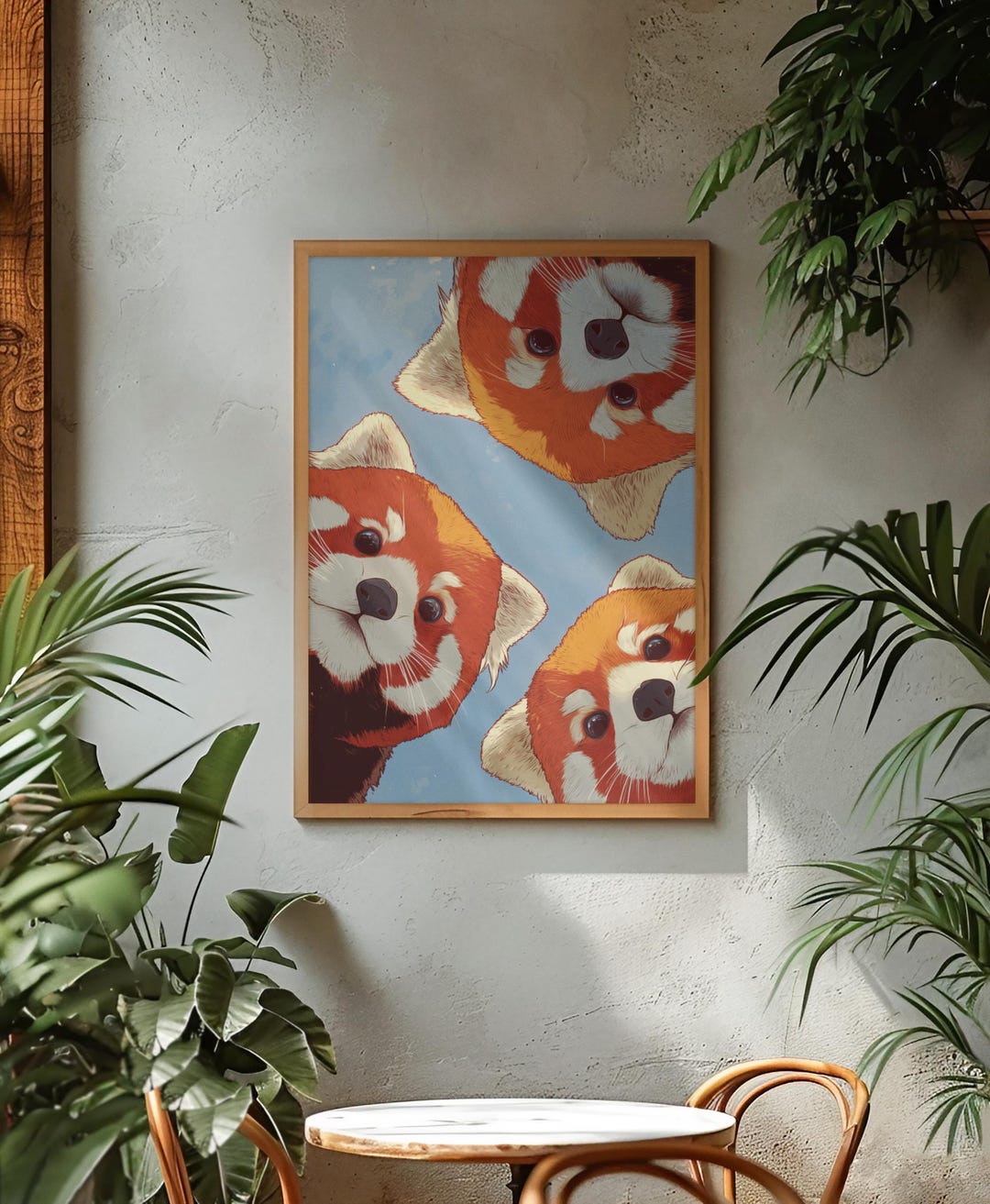 Red Panda Wall Art Funny Curious Red Pandas Print Cute Animal Poster ...
