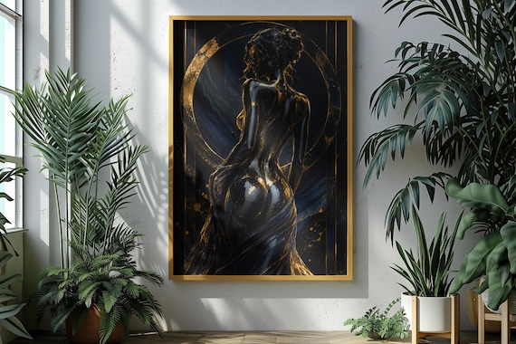 Dark Feminine Wall Art Sensual Woman Luxury Poster Print