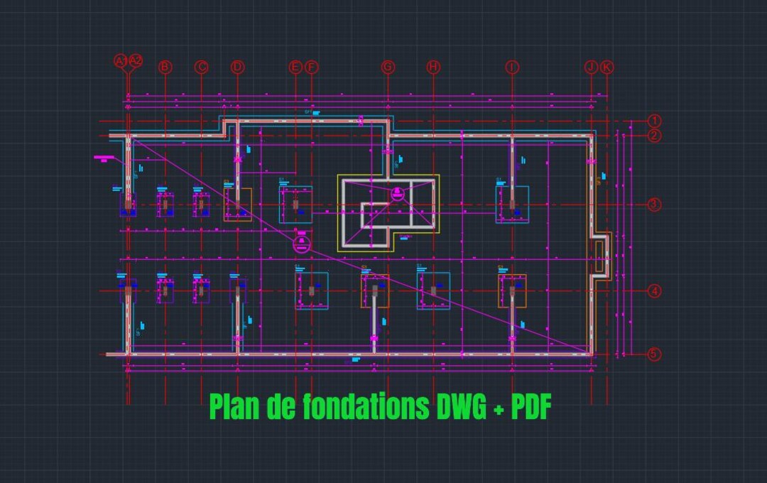 Foundation Plan – Strip Footings – Technical Drawing Autocad PDF / DWG ...