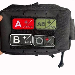 Blood Type Tactical PVC Patch Pack Airsoft Milsim Hook Loop All Types A B AB O PositiveNegative