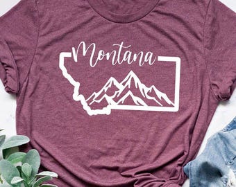 Montana Lover Tees, Montana Map Shirt, Family Vacation T-Shirts, Gift From Montana, Home State Montana Shirt, Montana Is Calling T-Shirts