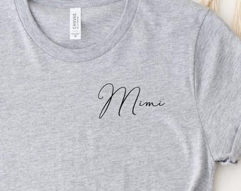Mimi Pocket T-Shirt, Grandma Minimalist Shirt, Mama Shirt, Grandma Life Shirt, Mother's Day Shirt, Best Mama Shirt, Gift for Mimi Shirt