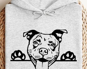 Pitbull Lover Hoodie, Pitbull Owner Gift, Dog Mom Hoodie, Pitbull Mom Hoodie, Pitbull Portrait Hoodie, Cute Animal Hoodie, Animal Lover Gift